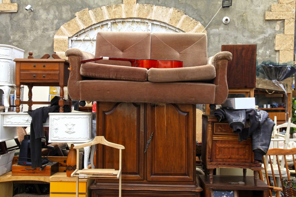 Old furniture and other staff at Jaffa flea market, Tel Aviv